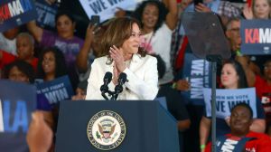 Former President Donald Trump falsely accused Kamala Harris of using AI to manipulate images of the crowd at her rally in Michigan on Sunday, Aug. 11.