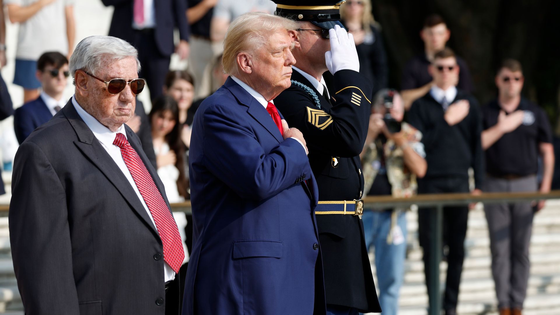 Former President Trump is being accused of breaking the rules on partisan political events at Arlington with a video released on his TikTok.