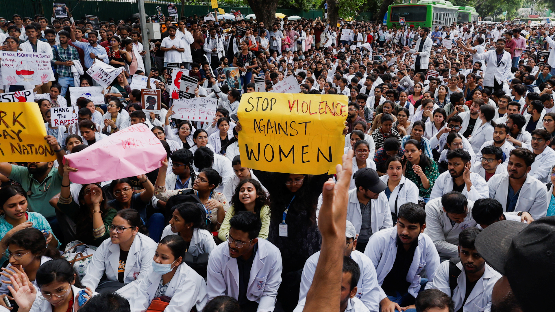 Protests erupt across India after trainee doctor's rape, murder