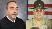 A Kentucky sheriff has been charged with murder in the fatal shooting of a district judge in his courthouse chambers. Letcher County Sheriff Shawn M. Stines, 43, allegedly shot Judge Kevin Mullins, 54, multiple times after an argument on Thursday. Stines surrendered without incident and is being held on a first-degree murder charge.