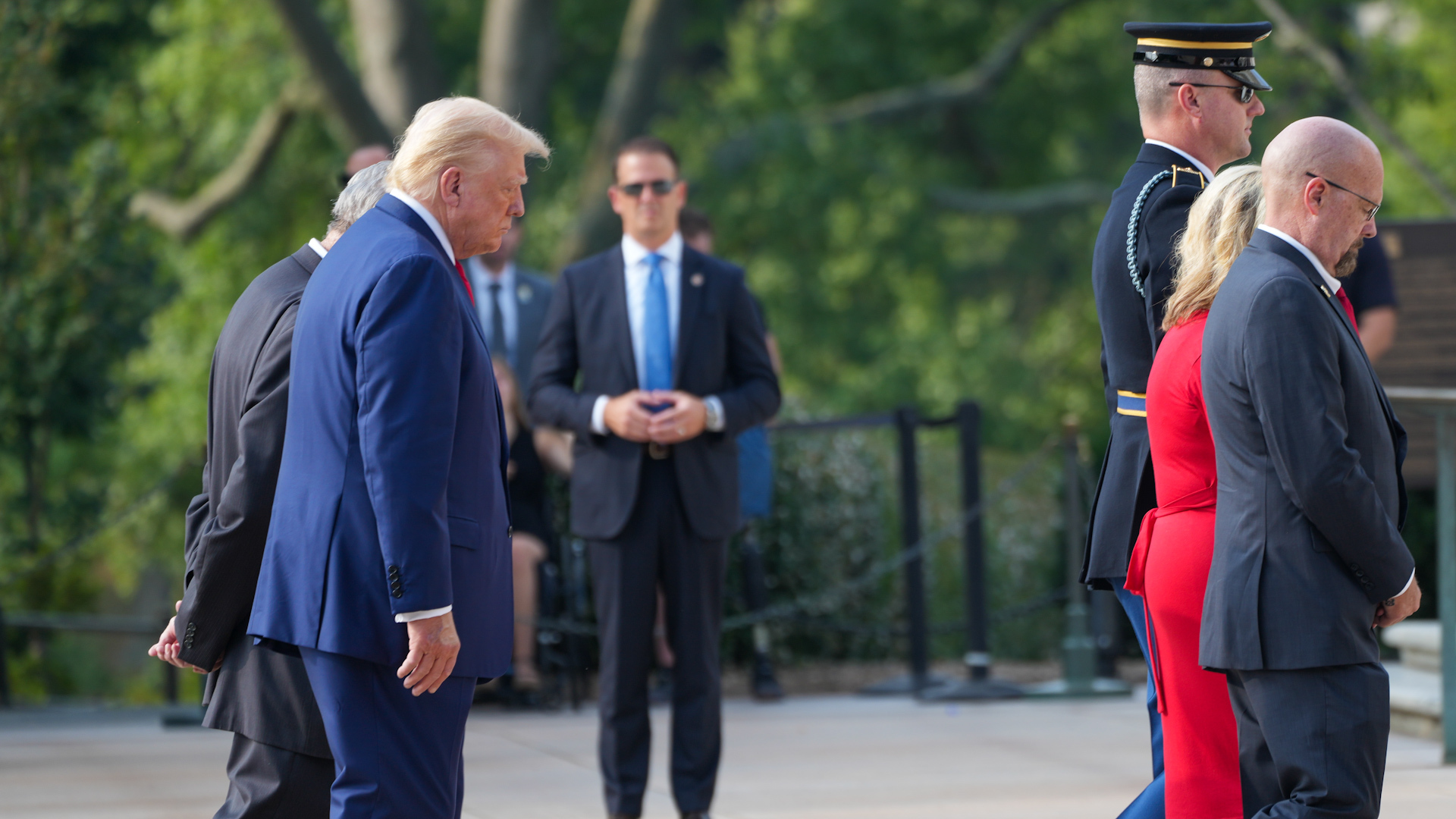 Two Trump campaign staffers, involved in an alleged altercation with Arlington National Cemetery employee, have been identified.