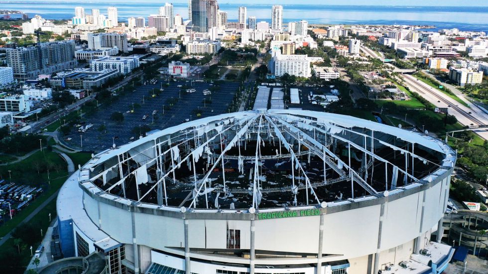 Tampa Bay Rays may need a temporary stadium for the 2025 season as Tropicana Field faces extensive storm damages