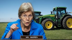 Sen. Elizabeth Warren says John Deere is leaving out critical information in its equipment manuals that could violate the Clean Air Act.