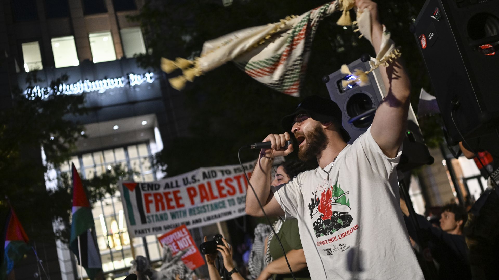 Man sets himself on fire in downtown D.C. during proPalestinian rally