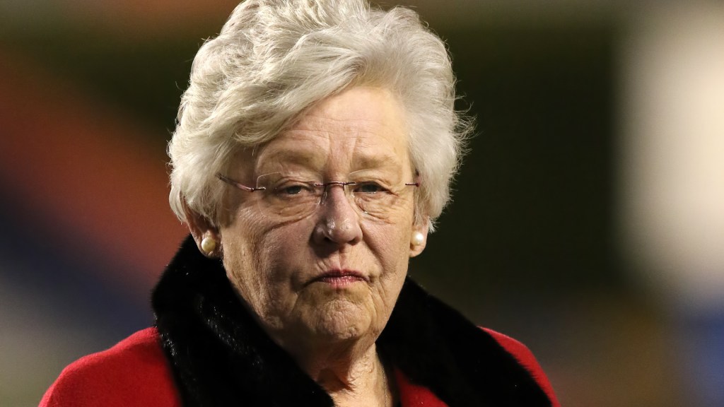 Alabama Governor Kay Ivey treated for dehydration after becoming unsteady at campaign rally, recovering at home after receiving fluids.