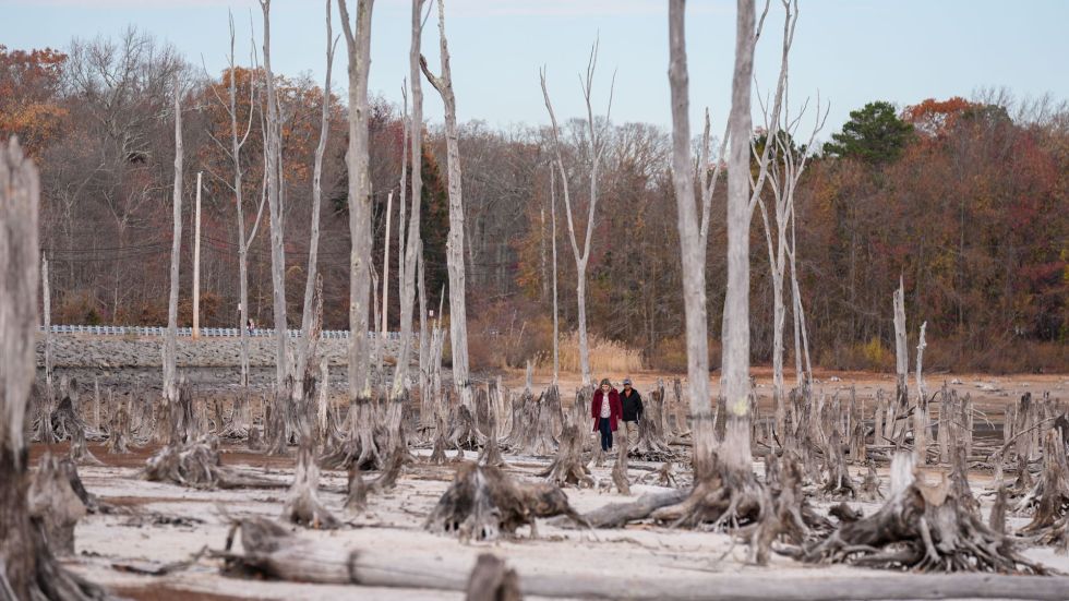 Severe drought is drying up reservoirs, rivers and channels across the northeast, according to data from the U.S. Geological Survey.