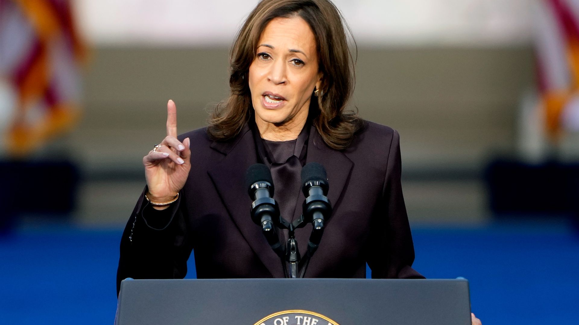 "We must accept the results of this election." Vice President Kamala Harris concedes the election to Donald Trump.