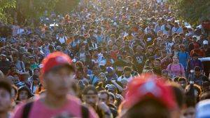 A caravan of about 3,000 migrants, including people from Venezuela, Ecuador, Haiti, and Central America, is heading to the U.S.-Mexico border.