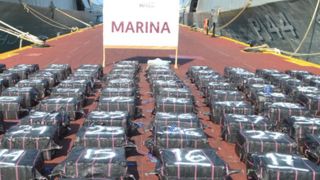 The Mexican Navy says it seized 3.6 tons of cocaine off the coast of Acapulco.