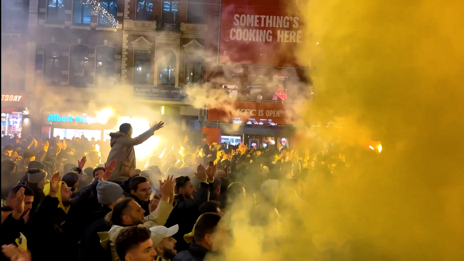 Dutch police arrest 5 more suspects in Amsterdam soccer violence, bringing total to 9, amid tram fire and rising tensions.