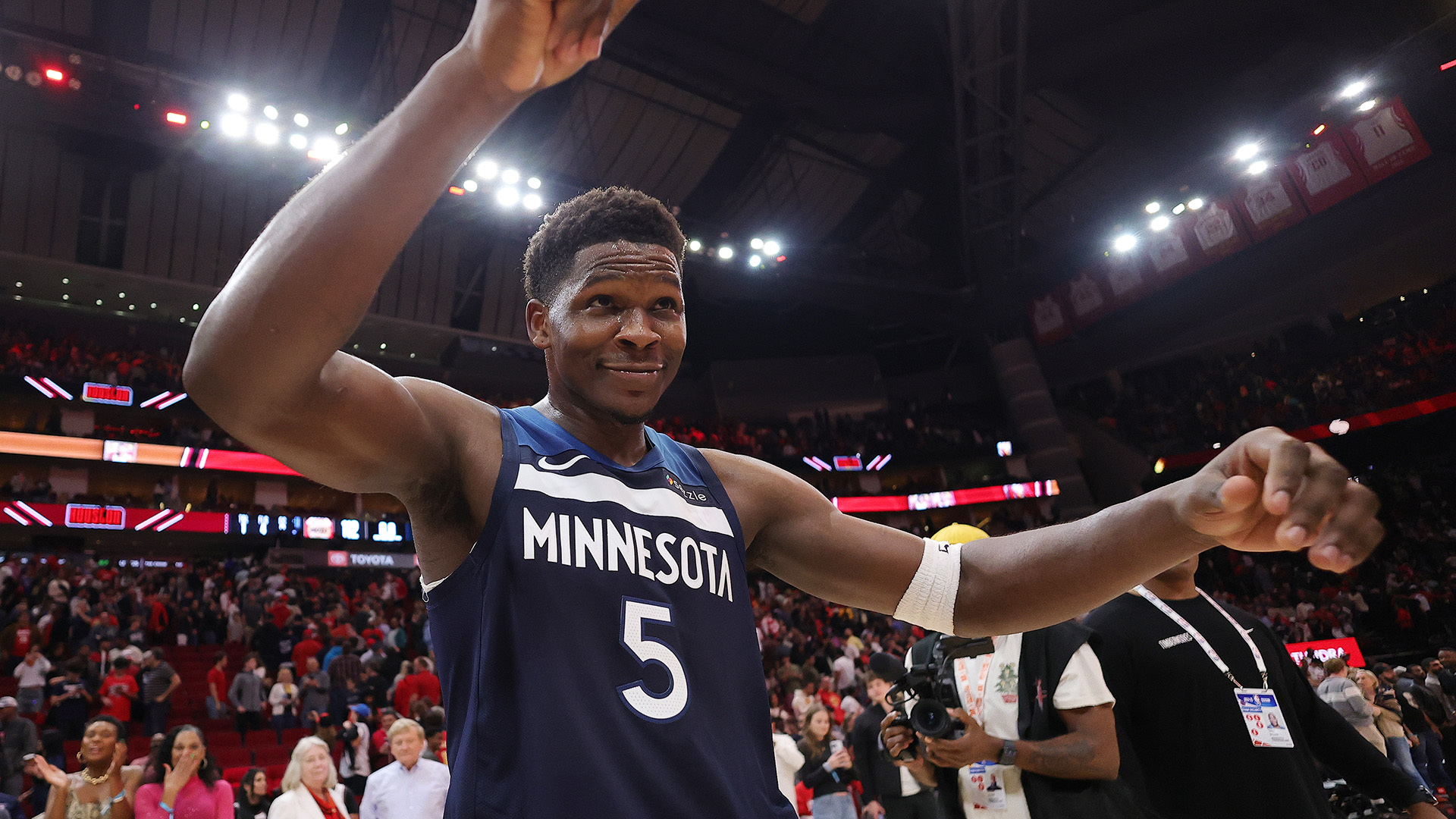 The NBA fined Minnesota Timberwolves star Anthony Edwards 0,000 for profanity during an post-game interview after a win over Houston.