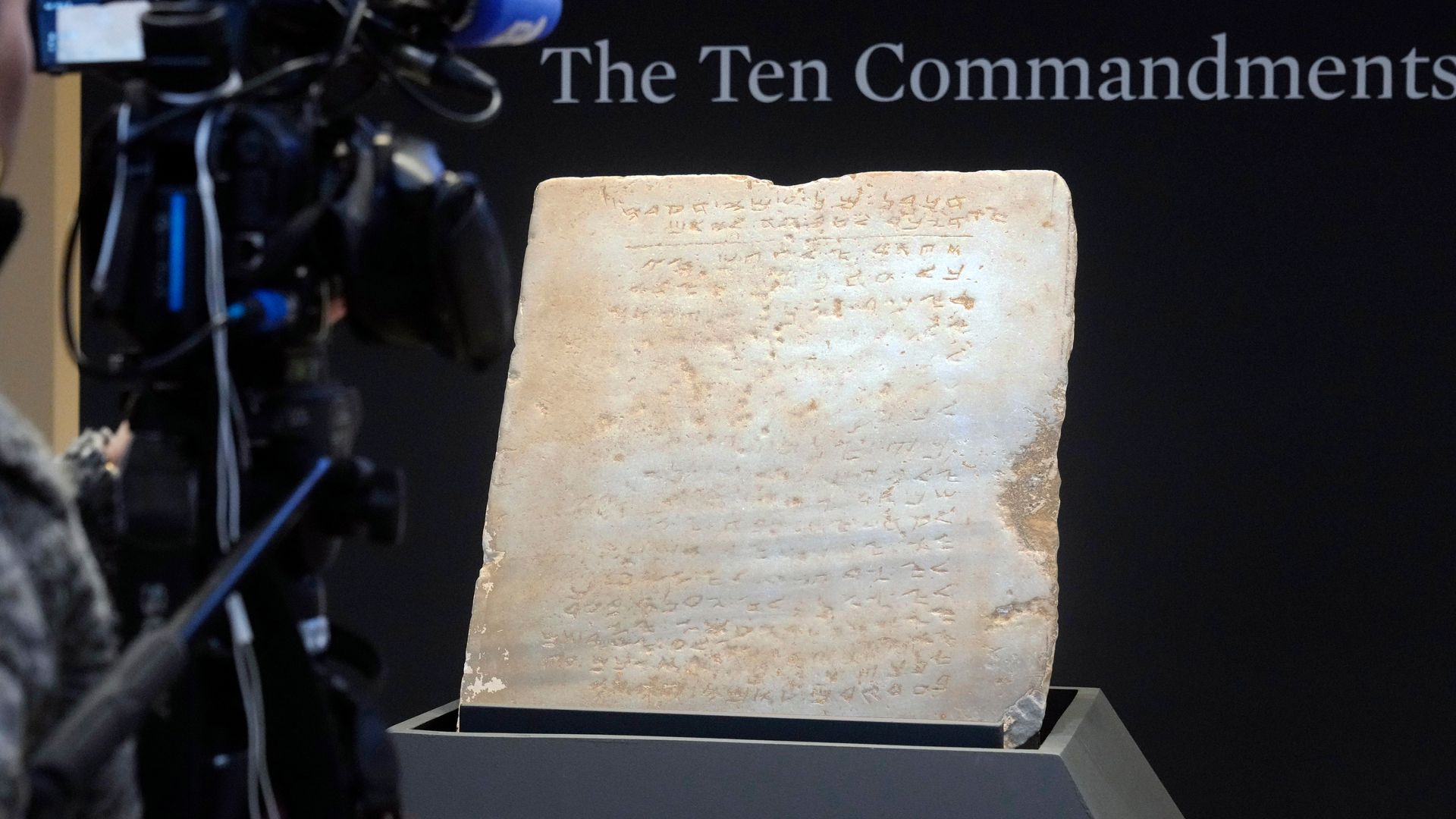 The oldest known Ten Commandments tablet will be auctioned off in New York City by Sotheby's on Wednesday, Dec. 18.