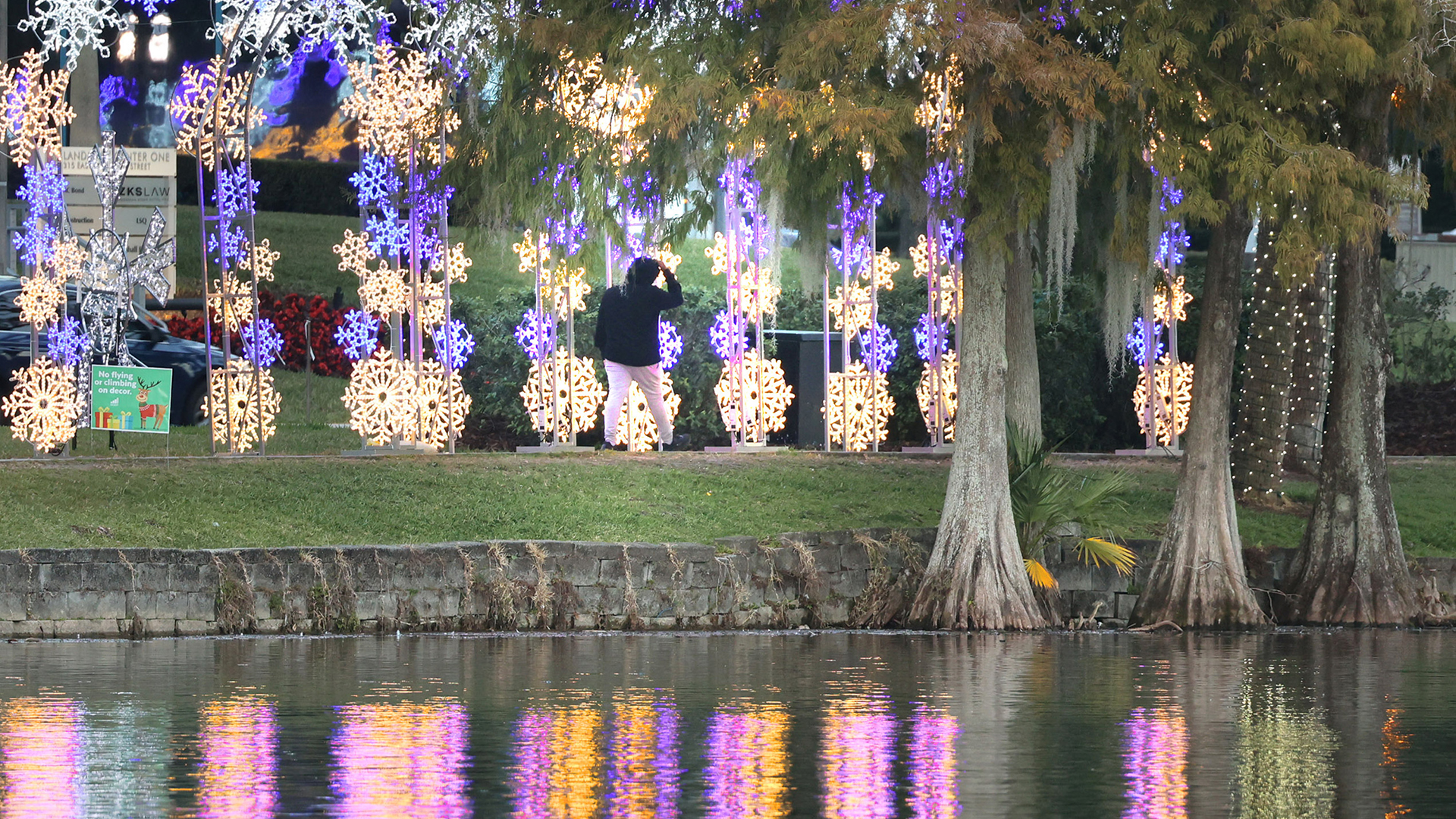 A holiday drone show in Orlando, Florida, Saturday Dec. 21, did not go as planned, leaving at least one person injured.