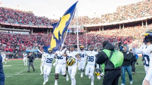 An Ohio lawmaker has introduced a bill that would make it a felony to plant a school flag in the center of Ohio State Stadium on game day.