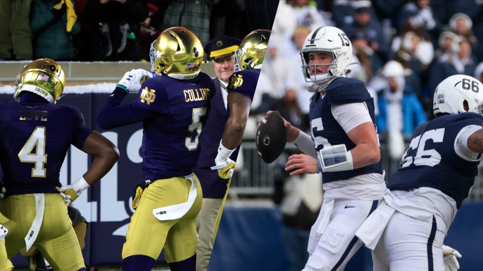 The College Football Playoff is down to the final four teams. In the first semifinal, it’s Penn State vs. Notre Dame in the Orange Bowl.