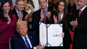 President Donald Trump signed the Laken Riley Act into law as his administration's first piece of legislation.