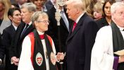 President Trump wants an apology after a Bishop confronted him on his immigration and LGBTQ+ policies.