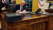 President Donald Trump signed a slew of executive orders in the hours after taking office Monday.