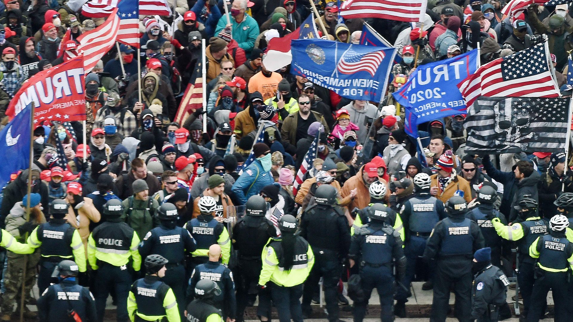 A number of Republicans spoke out against President Trump’s pardons for those convicted of assaulting police officers during the Jan. 6 riot.