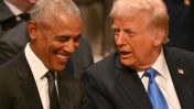 Cameras appeared to show President-elect Donald Trump and former President Barack Obama having a heart-to-heart at late President Jimmy Carter's funeral.