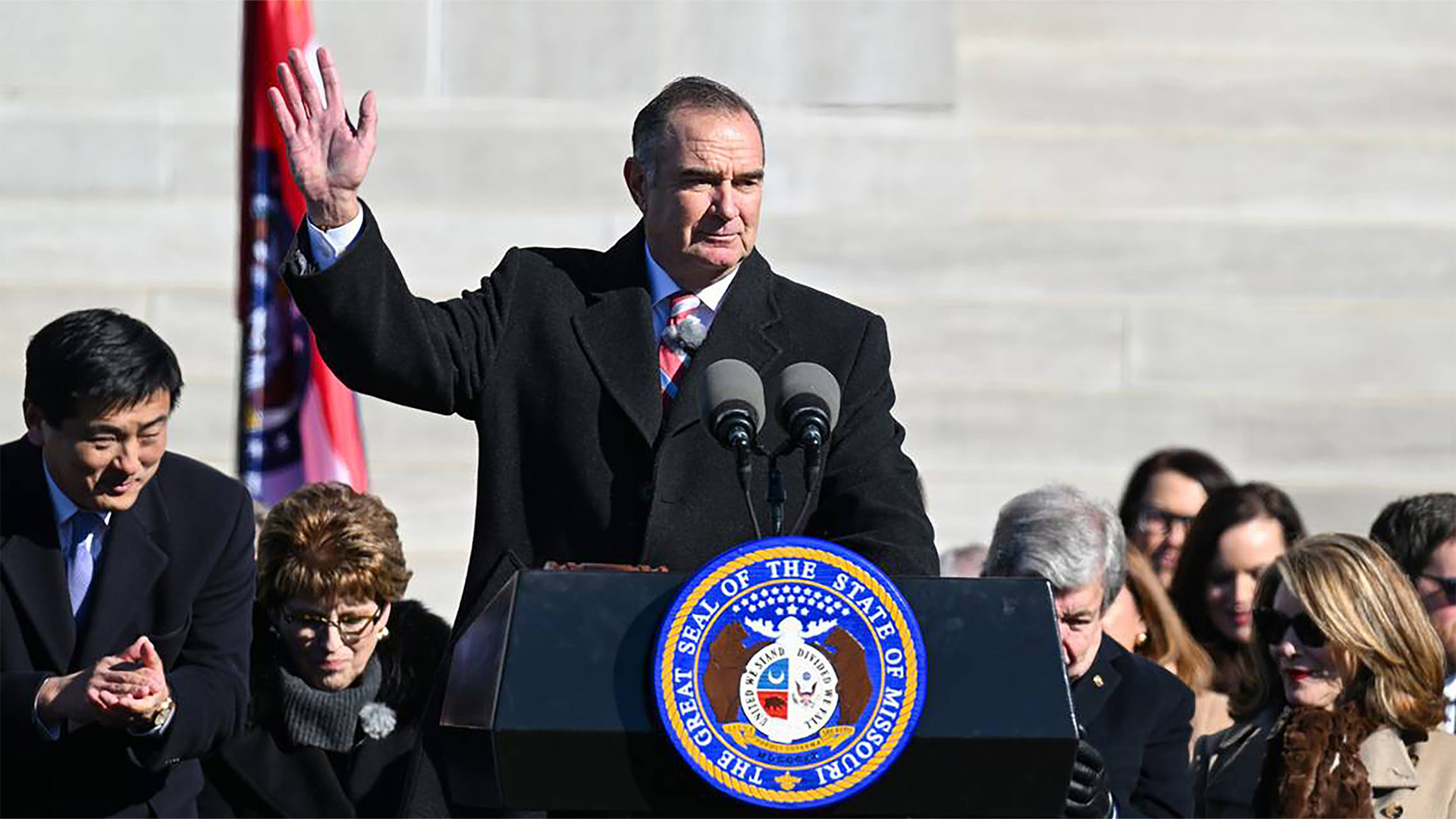 Gov. Mike Kehoe was inaugurated as Missouri’s 57th governor on Monday, making public safety a top priority.