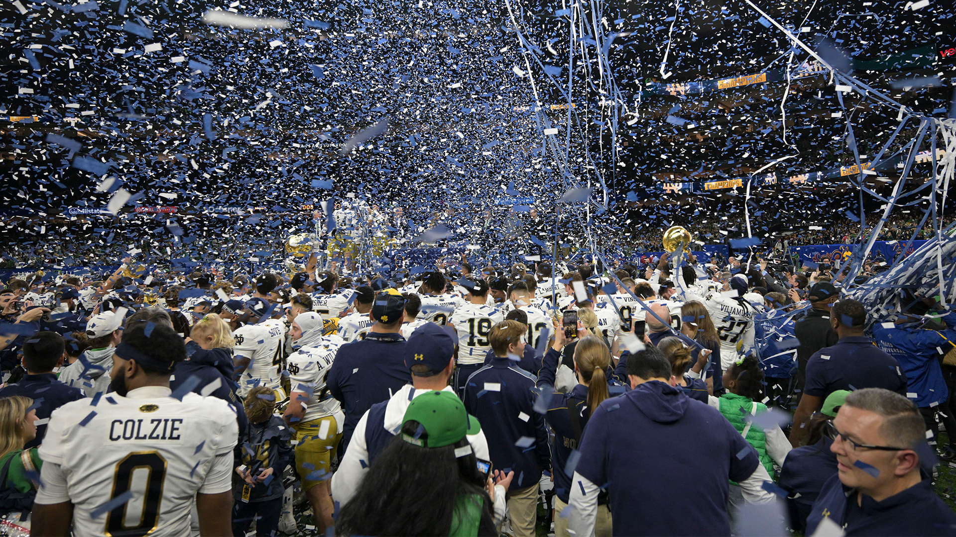 Notre Dame beat Georgia, 23-10, in the Sugar Bowl as professional teams in New Orleans reflect on the city's New Year's Day terror attack.