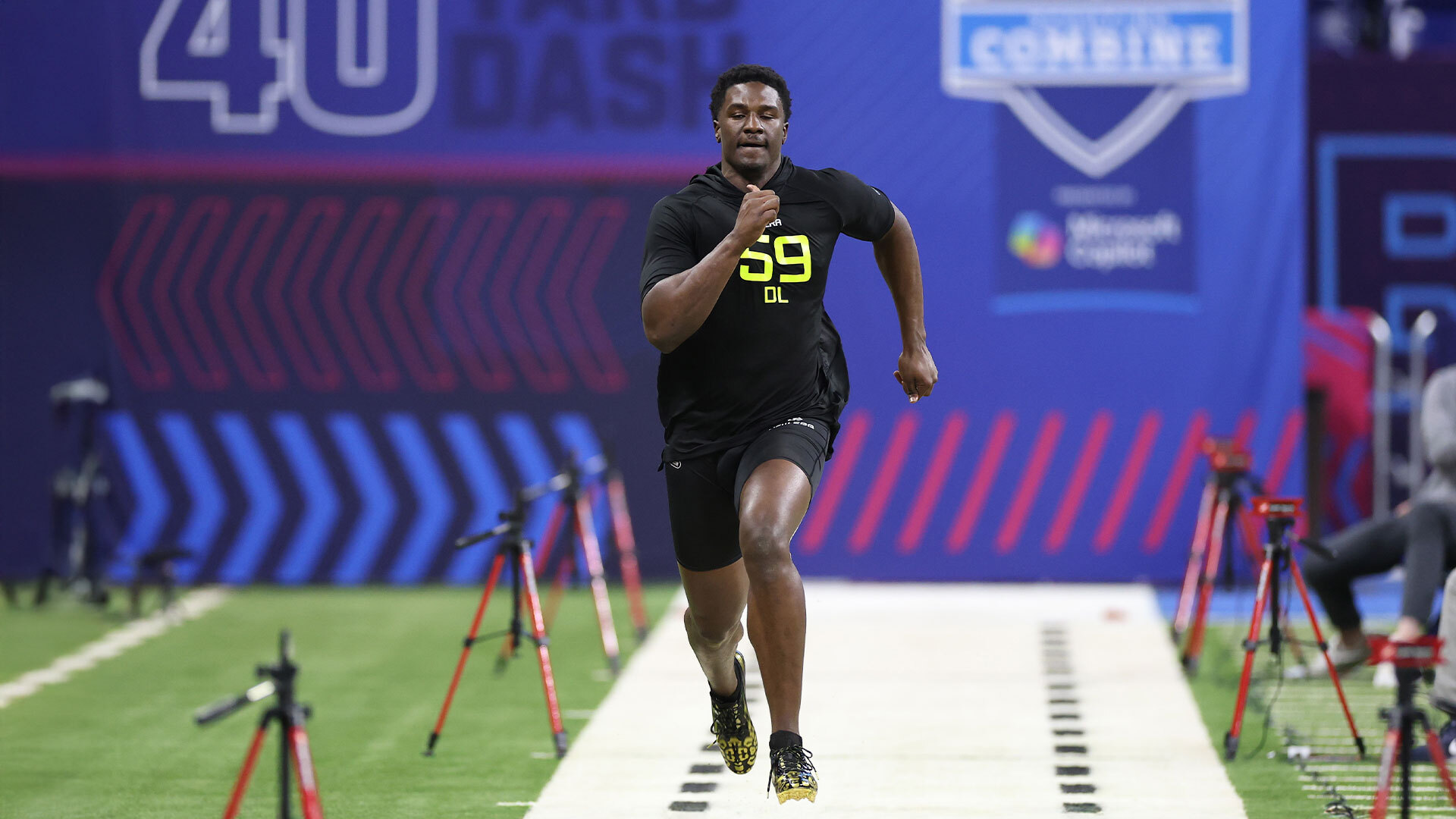 While the NFL scouting combine goes through the weekend in Indianapolis, it's players' 40-yard dash times that are making headlines.