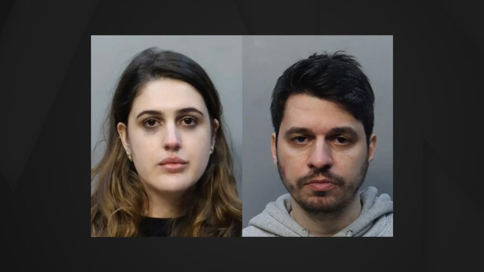 Two people running late for their flight are facing charges after deputies say they tried to force their way onto a plane and attacked staff.