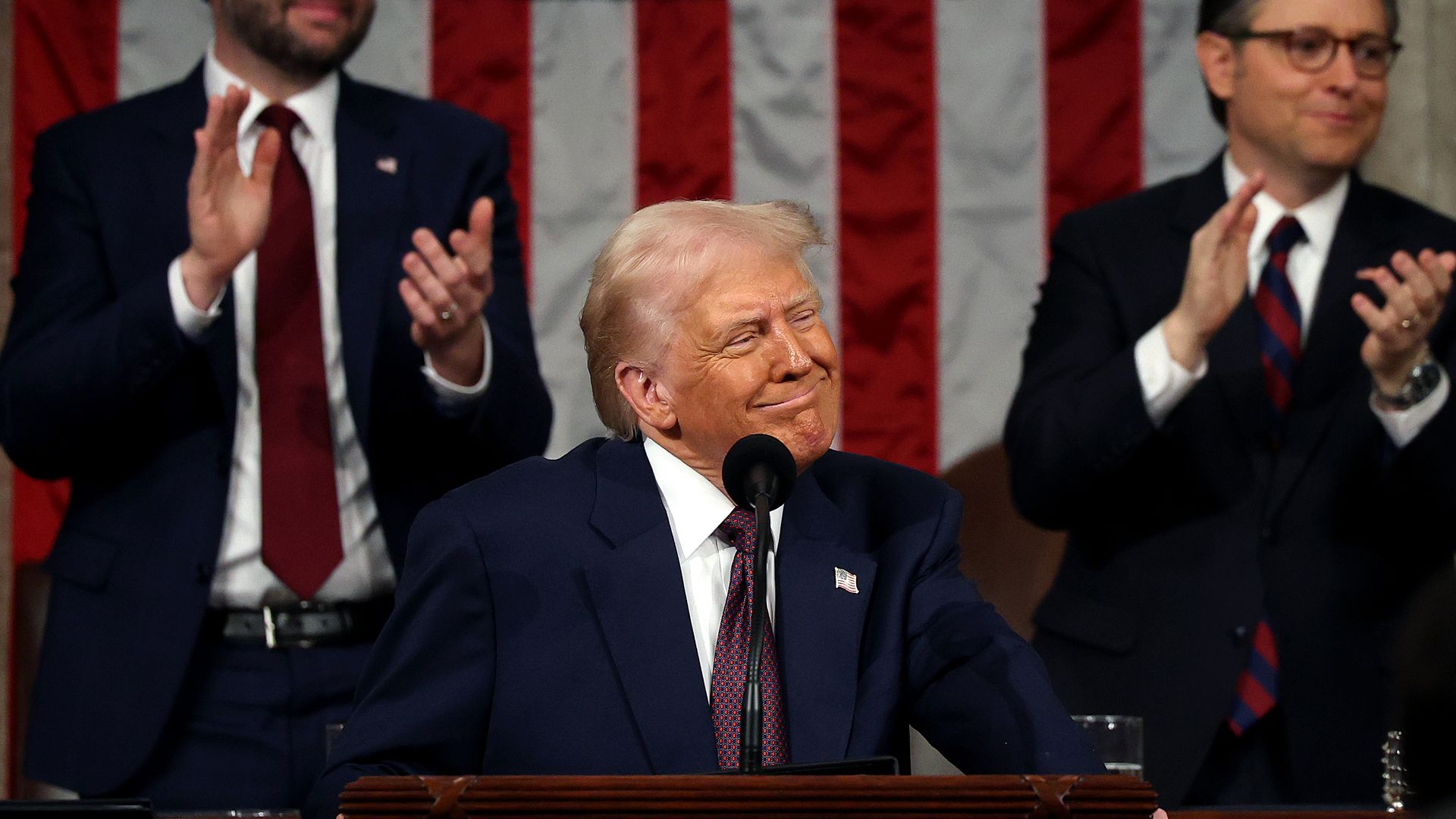 President Donald Trump delivered an address to Congress touting his crackdown on immigration, tariffs and government spending.