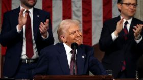 President Donald Trump delivered an address to Congress touting his crackdown on immigration, tariffs and government spending.