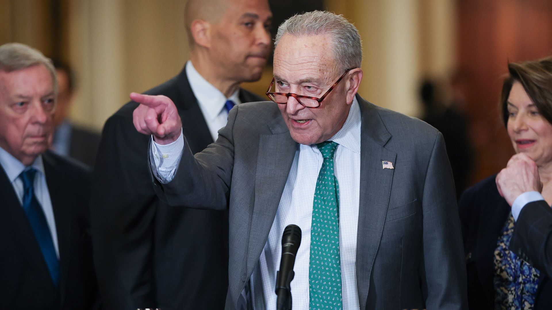 Schumer-led Democrats join Republicans to move spending bill, avoid shutdown