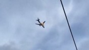 A cargo plane was forced to make an emergency landing in Newark, New Jersey after it hit a bird an an engine caught fire.