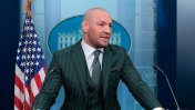 Conor McGregor visited the White House press briefing room where he focused on the immigration issue in Ireland.